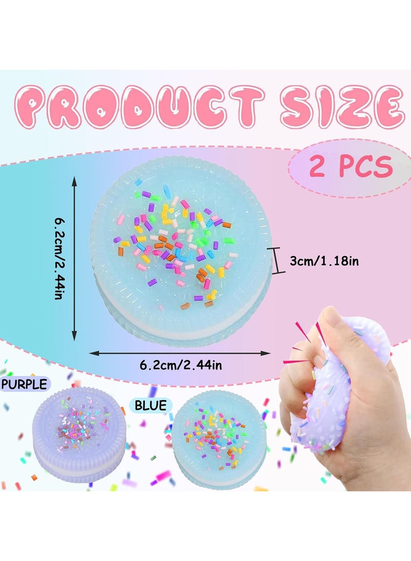 2 Pcs Squishy Toy, Stress Relief Toys Adults&Kids, Kawaii Fufu Squishy Fidget Toys, Stress Squishy Ball, Mochi Squishy Anxiety Relief Toys for Party Favors - Image 2